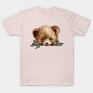 Cute Woodland Baby Teddy Bear . T-Shirt